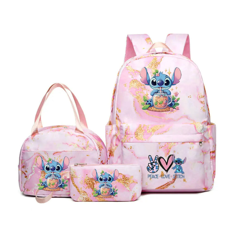 Kit de mochila Lilo Stitch 3 peças